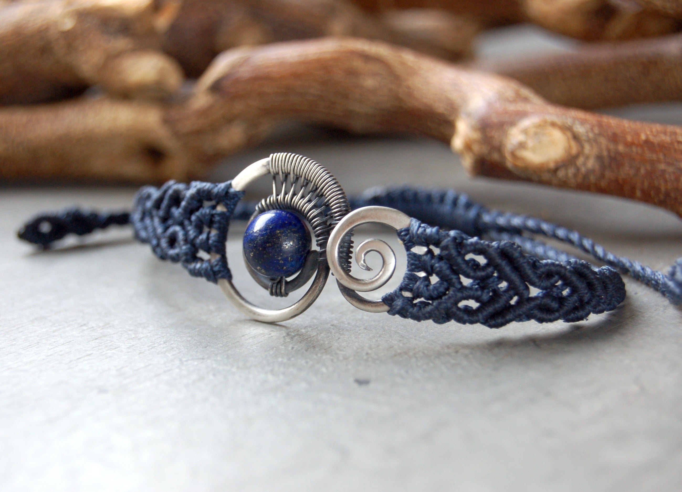 Spiral deals macrame bracelet